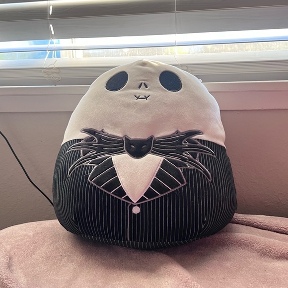 Bonded Original Squishmallow pair. Jack skellington, and Paige the Pumpkin 12in. - Picture 3 of 3